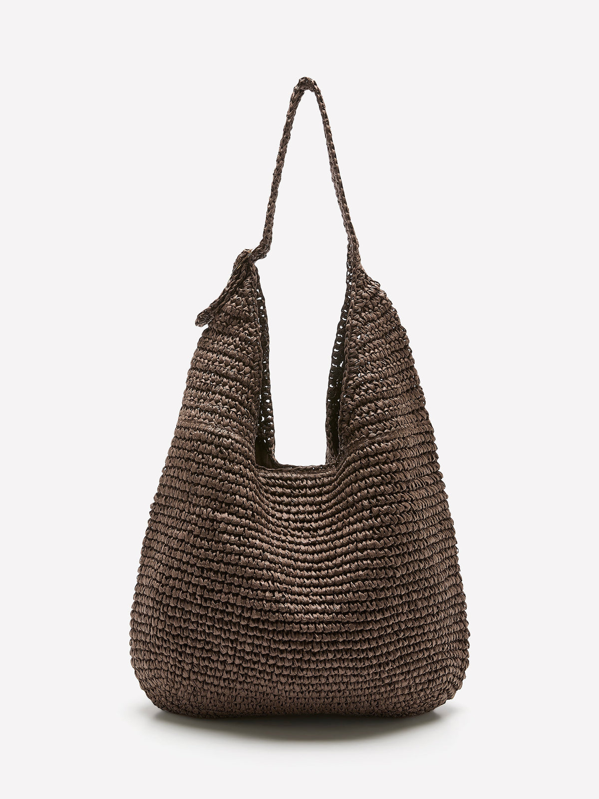 Straw Tote Bag with Buckle Strap