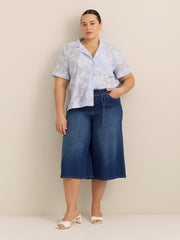 Camp Collar Loose Cotton Blouse