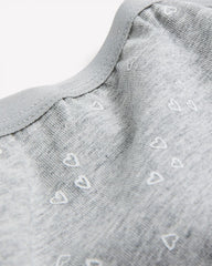 Heathered Cotton Blend Brief with Heart Print - ti Voglio