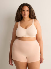 Wirefree Heather Cotton Bra with Lace Trim - ti Voglio
