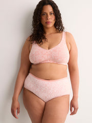 Pink Cotton Full Brief with Paisley Print - tiVOGLIO