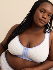Wireless Unlined Cotton Bra with Flower Print - ti Voglio