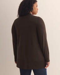 Responsible, Cotton-Blend Tunic Cardigan