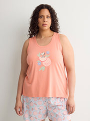 Coral Snoopy Pyjama Tank Top - ti Voglio
