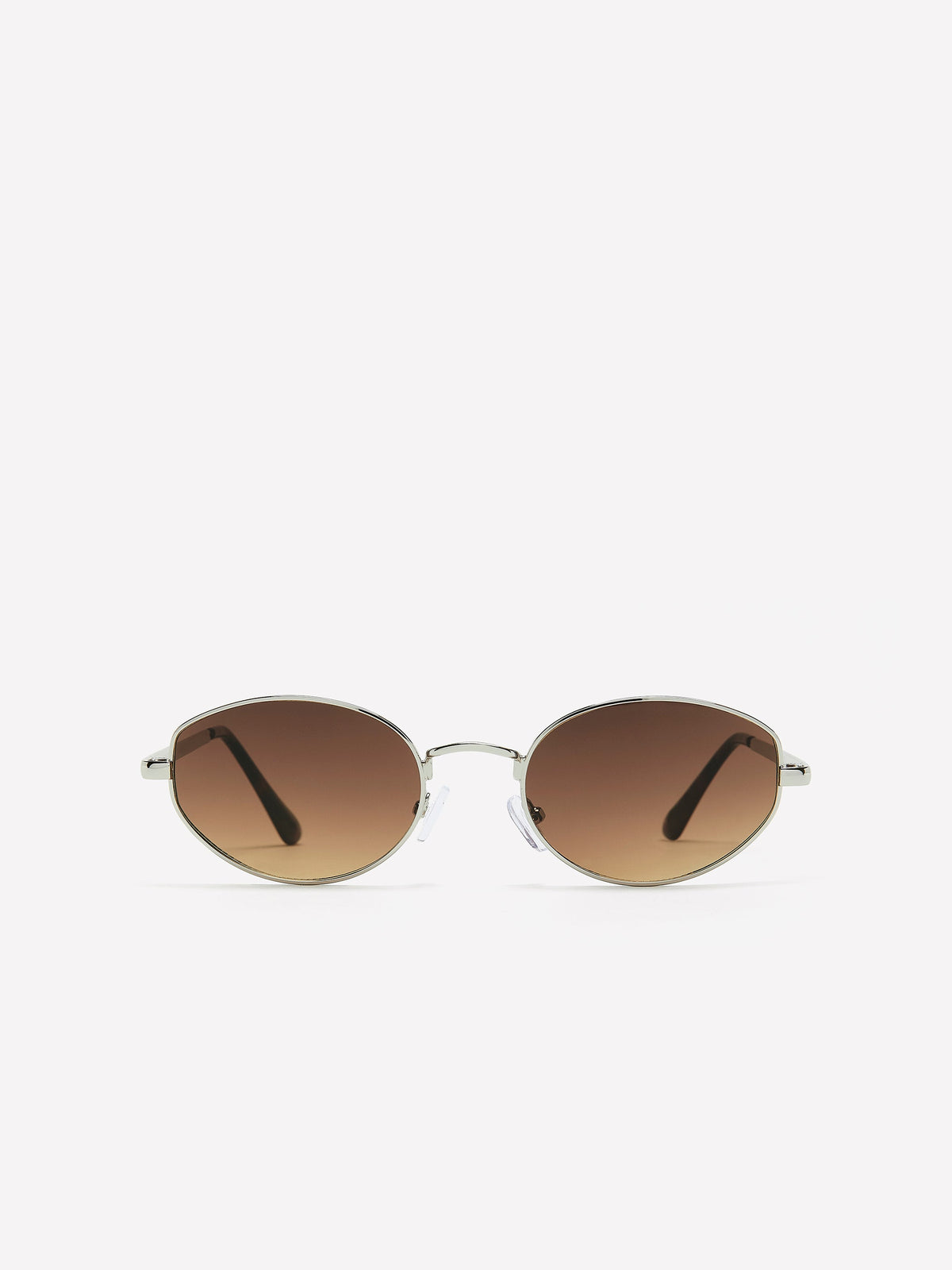 Round Silver Metal Sunglasses