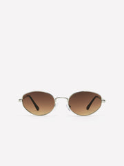 Round Silver Metal Sunglasses
