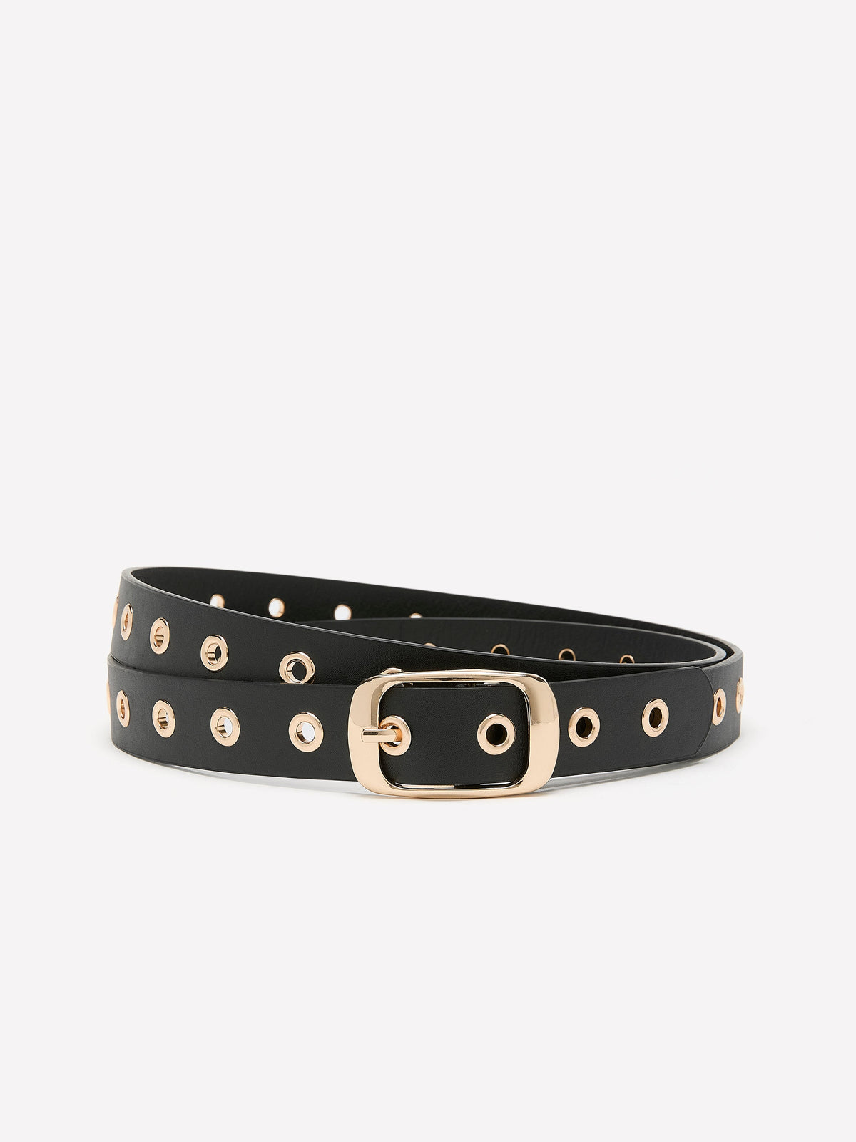Studded Belt with Rectangular Buckle