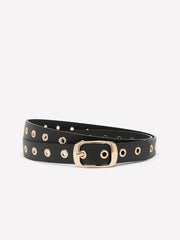 Studded Belt with Rectangular Buckle