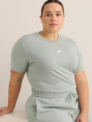 Essentials Crewneck Tee with Small Logo - adidas