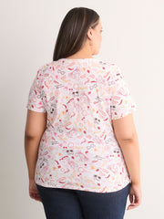 Curvy-Fit Short-Sleeve Crew-Neck Tee