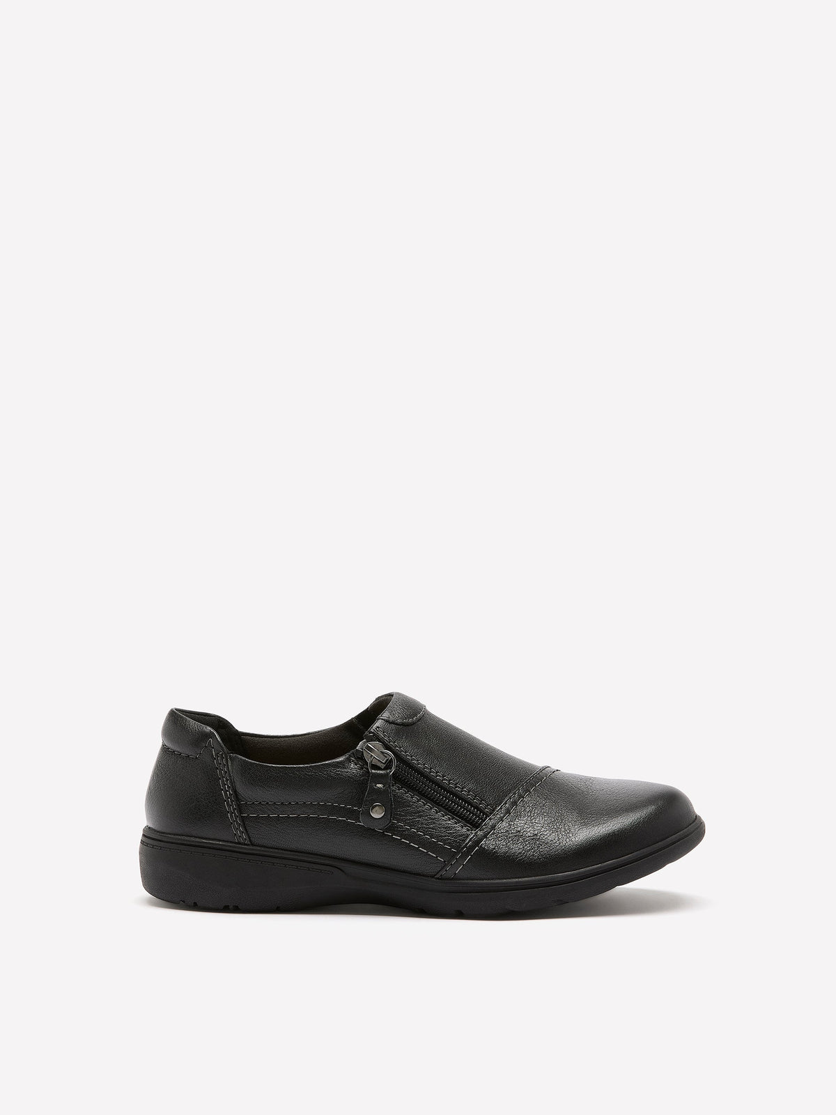 Wide Width, Carleigh Ray Black Leather Shoe - Clarks