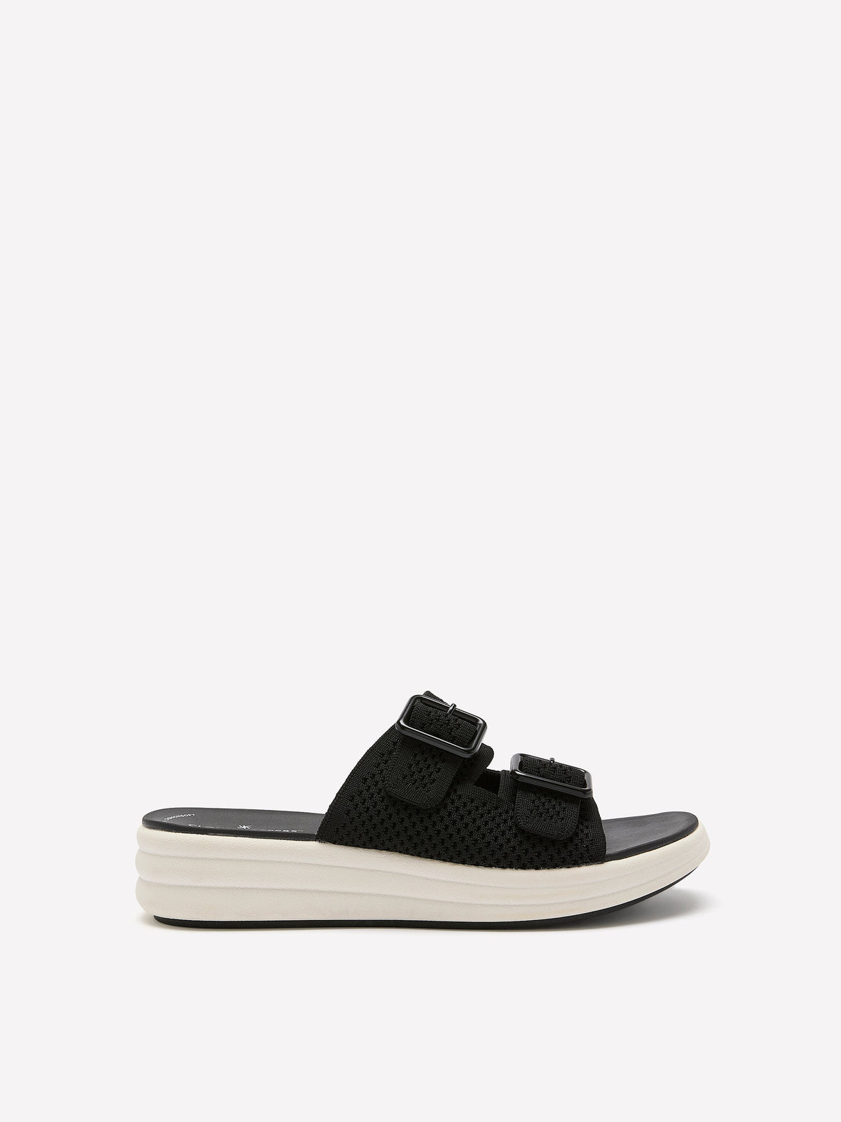Wide Width, Double Buckle Drift Faye Slip-On Sandal - Clarks