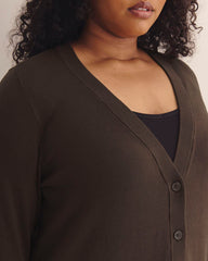 Responsible, Cotton-Blend Tunic Cardigan