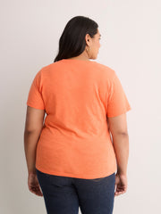 Flamingo Curvy-Fit Short-Sleeve Crew-Neck Tee