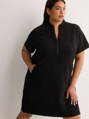 Short-Sleeve Mock-Neck Dress - Active Zone