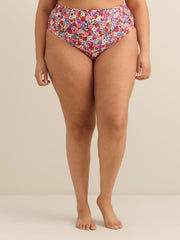 Floral High-Waist Cheeky Swim Brief