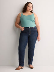 Blue Reversible Bodycon Tank Top