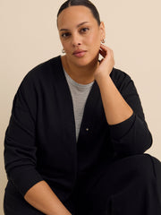French Terry Button-Up Cardigan - Active Zone