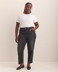 Black High-Rise Mom Jeans - Addition Elle