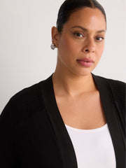 Responsible, Black Straight Tunic Cardigan
