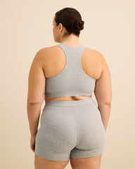 Ribbed Knit Bralette with V-Neck - ti Voglio