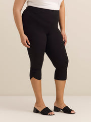 Responsible, Fashion Capri Legging with Shirred Hem