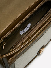 Canvas and Faux-Leather Crossbody Bag