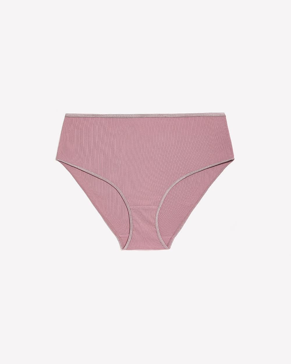 Solid High-Cut Ribbed Brief - ti Voglio