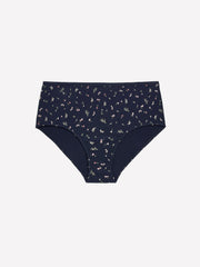 Blue Floral Cotton Brief - ti Voglio