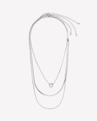 Chain Necklaces with Heart Pendant, Set of 3