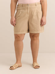 Cotton Tencel Blend Bermuda Short