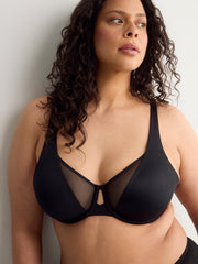 Unlined Underwire Bra with Mesh - Déesse Collection
