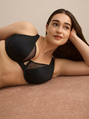 Unlined Underwire Bra with Mesh - Déesse Collection
