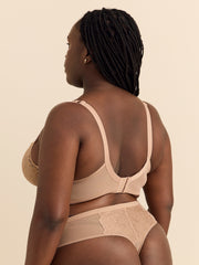 Unlined Underwire Double-Layer Lace Bra - Déesse Collection