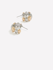 Small Silver and Golden Hoop Earrings