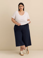 Short-Sleeve Scoop Neck Top