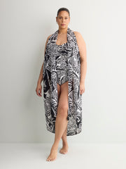 Printed Pareo With Tassels Details