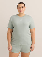 Essentials Crewneck Tee with Small Logo - adidas