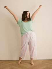 Printed Straight-Leg Pyjama Capri Pant - ti Voglio
