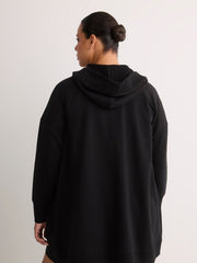 French Terry Hooded Open Cardigan - Active Zone