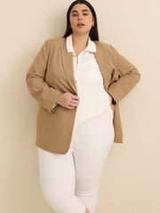 Fashion White Denim Capri Legging with Tulip Hem