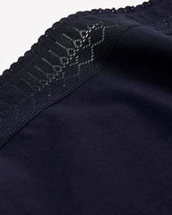 Cotton Blend High-Cut Brief with Wide Lace Elastic - ti Voglio