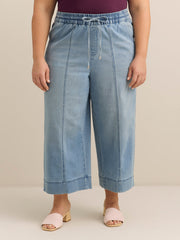 Cropped Wide-Leg Mid-Rise Jeans - d/C JEANS