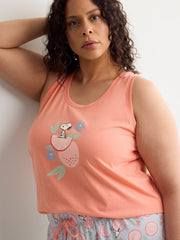 Coral Snoopy Pyjama Tank Top - ti Voglio