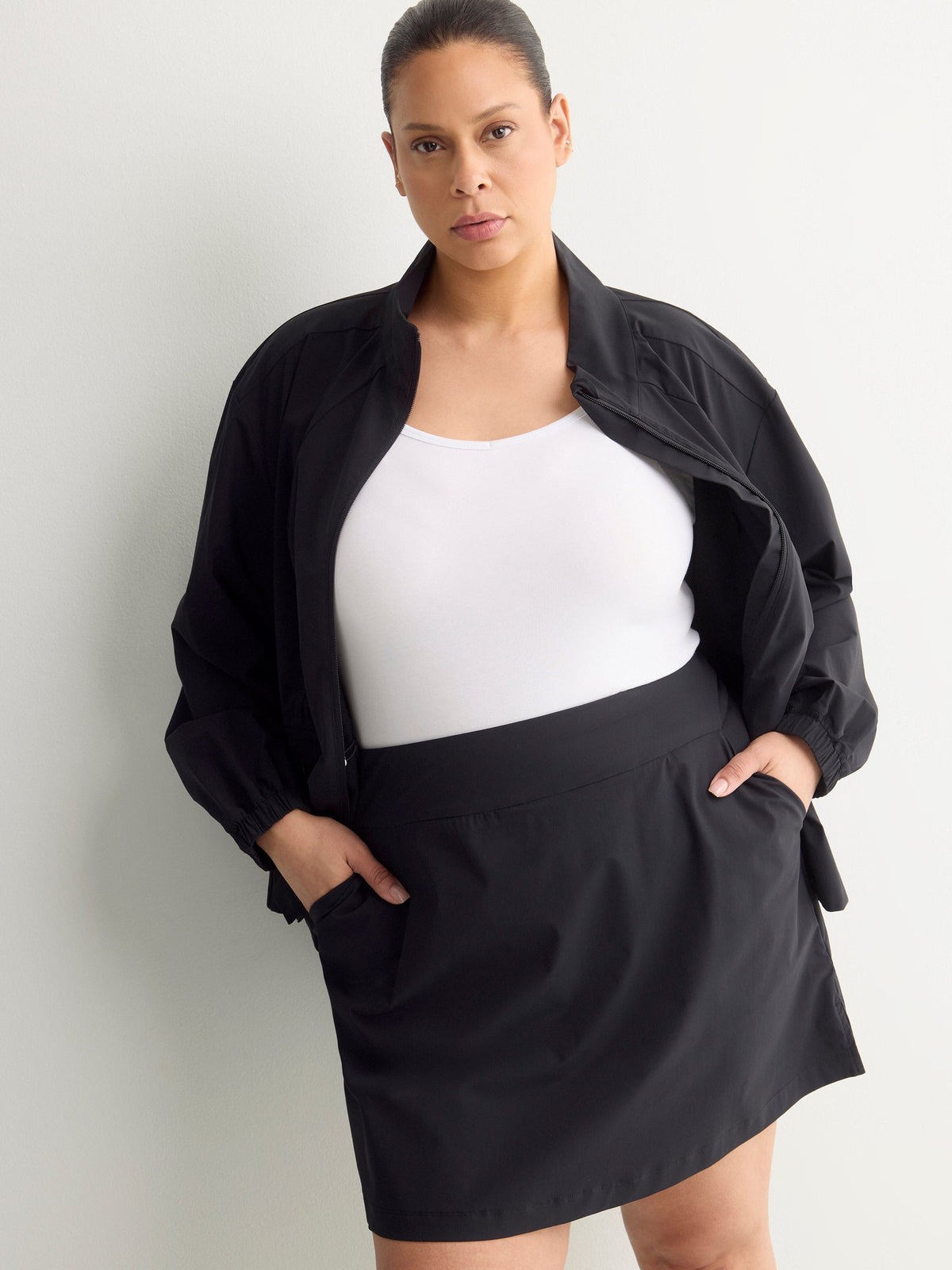 Black 4-Way Stretch Pull-On Skort - Active Zone