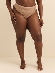 Solid Mesh Thong with Lace - Déesse Collection