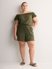 Stretch Knit Pull-On Short