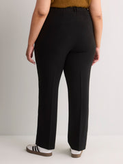 Black Straight-Leg City Pant