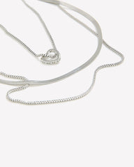 Chain Necklaces with Heart Pendant, Set of 3