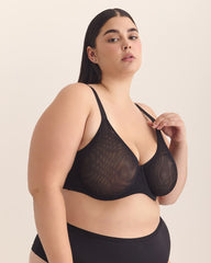 Unlined Underwire Mesh Bra - Déesse Collection